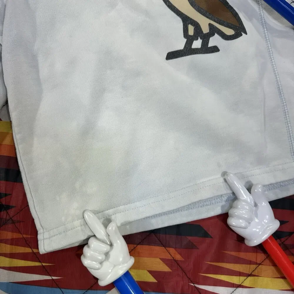 OVO Octobers Very Own Sweat Shorts Mens Sz XL Gray Drawstring Drake Rapper
